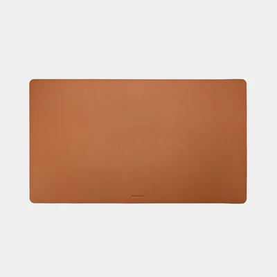 Desk pad de couro Workplace NWA07 na cor caramelo — vista superior